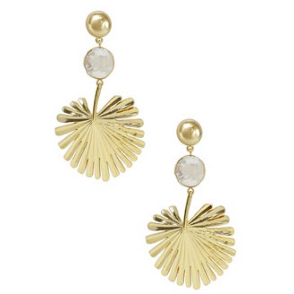 Revolve Ettika Palm Leaf Earrings
